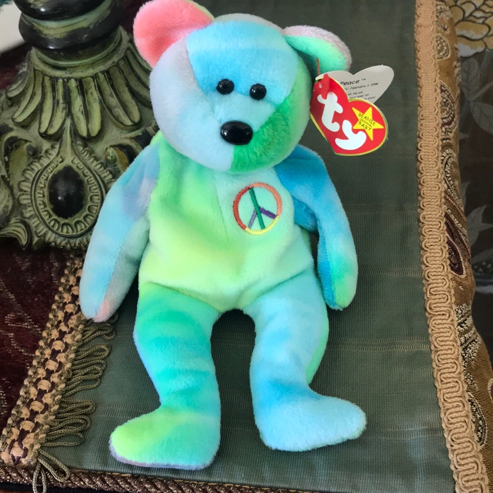 Peace the bear Ty beanie baby 1996
